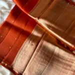 ps banarasi kora organza soft silk saree orange 4 image1