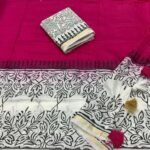 ps pure chanderi cotton saree rani pink 2 image2