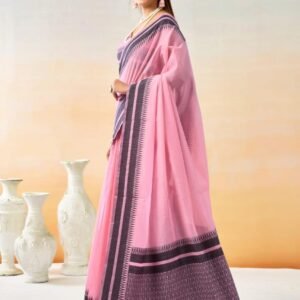 ps pure mul cotton temple wave border saree pink 2 image2