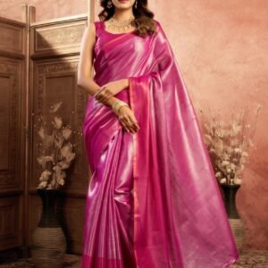 ps pure tissue silk saree pink 2 image1